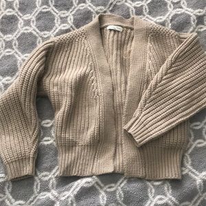 Beige knitted cardigan
